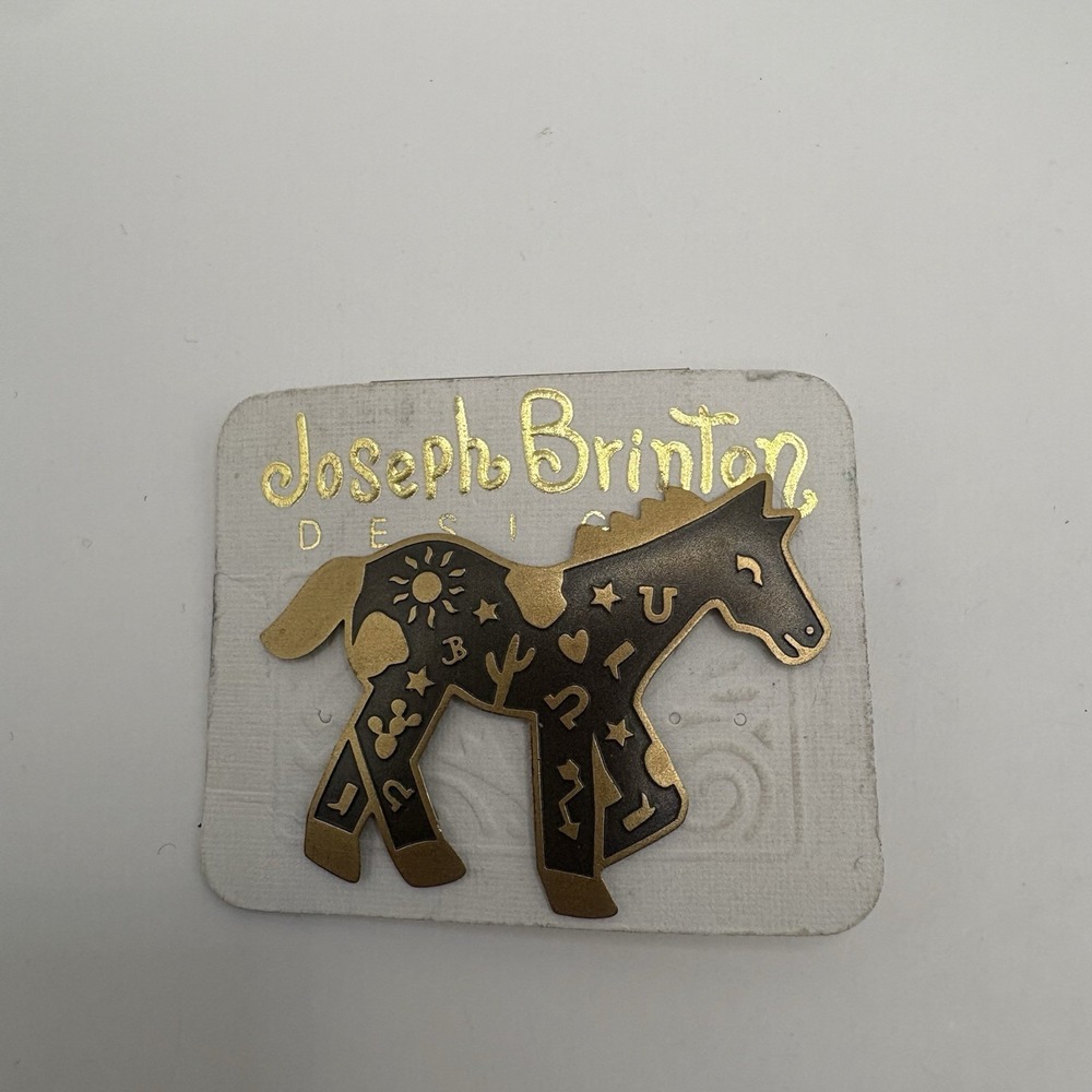 Joseph Brinton Design Horse Pin Brooch Western Look 2 Inch NEW